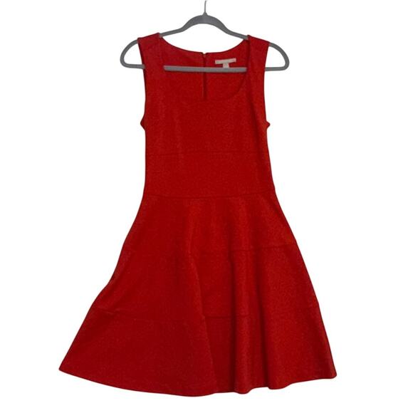 Banana Republic Dresses & Skirts - Banana Republic Ponte Fit Flare Dress Sz 4 Red Tomato Sauce Office Siren Preppy